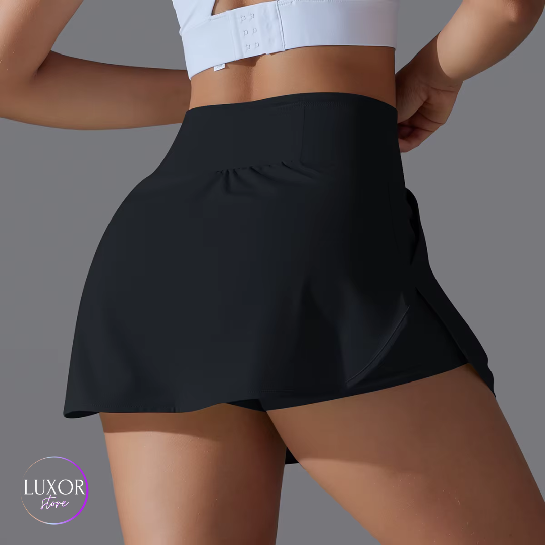 Falda Short Ligera Con Bolsillos Laterales-0019