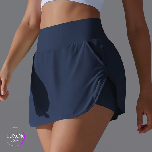 Falda Short Ligera Con Bolsillos Laterales-0019
