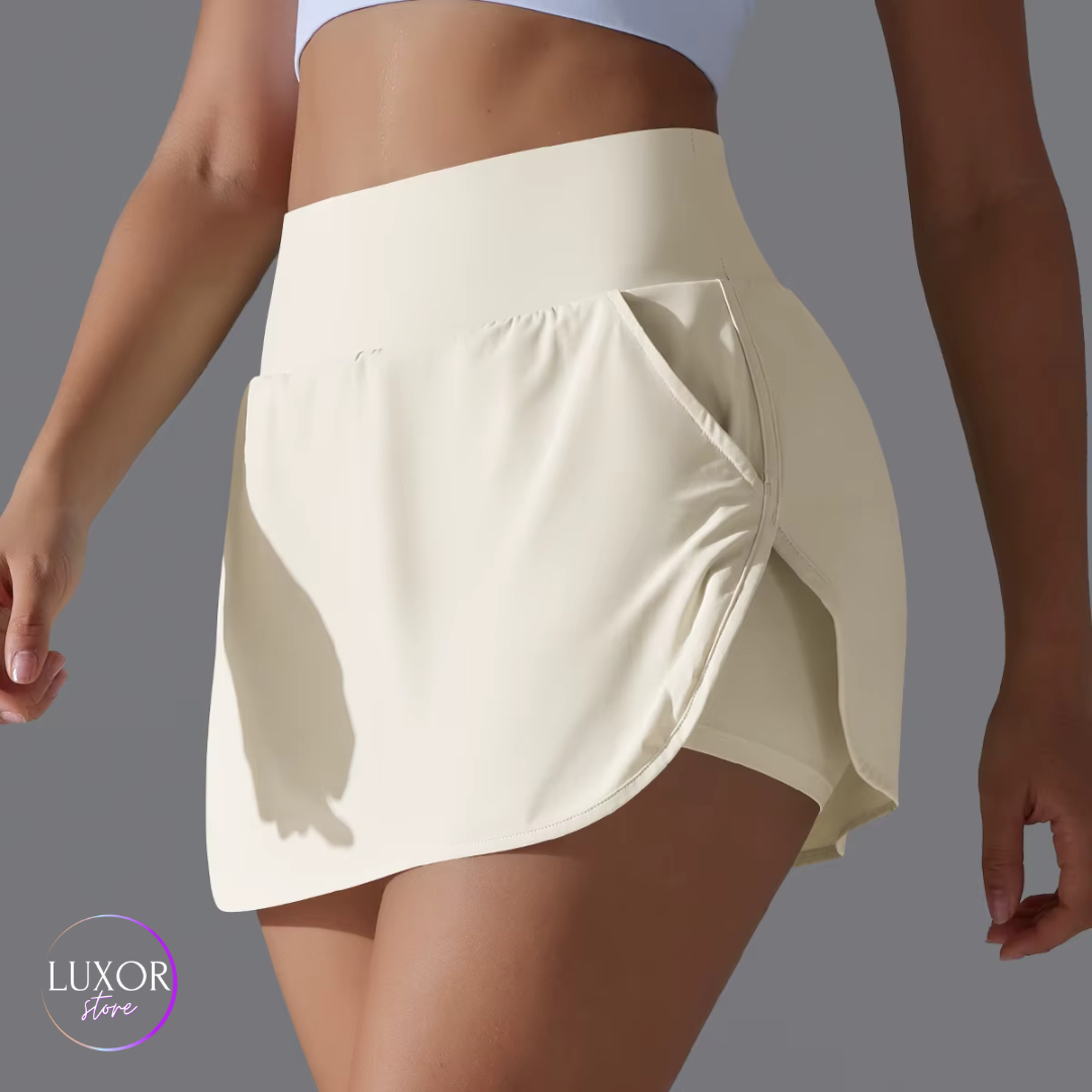 Falda Short Ligera Con Bolsillos Laterales-0019