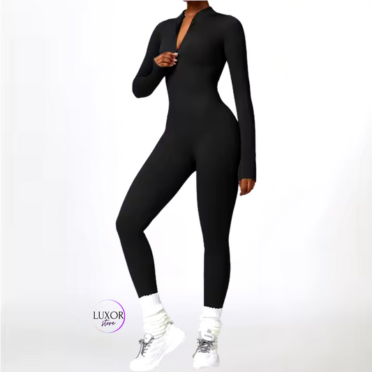 Enterizo Largo Acanalado De Manga Larga-0013