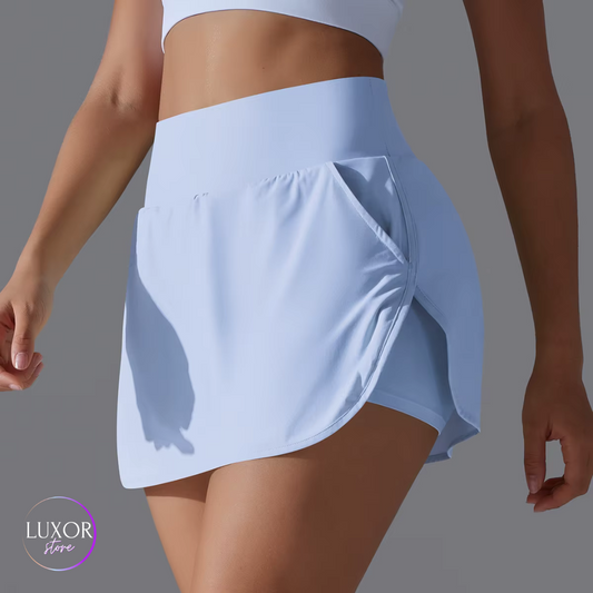 Falda Short Ligera Con Bolsillos Laterales-0019