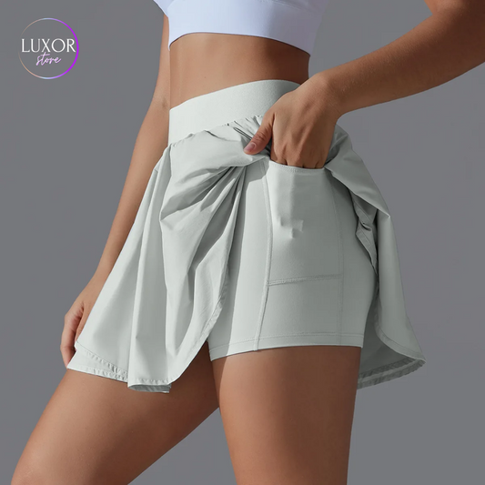 Falda Short Deportiva Plisada-0021