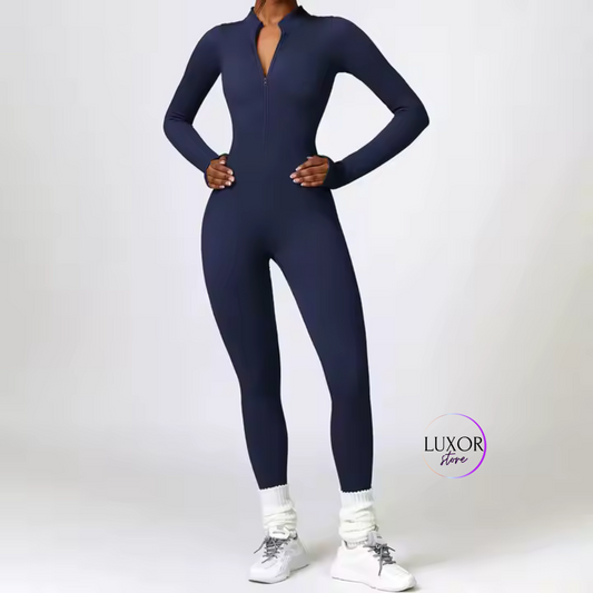 Enterizo Largo Acanalado De Manga Larga-0013