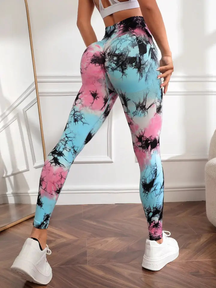 Licras Tie Dye Push Up sin costura-0001