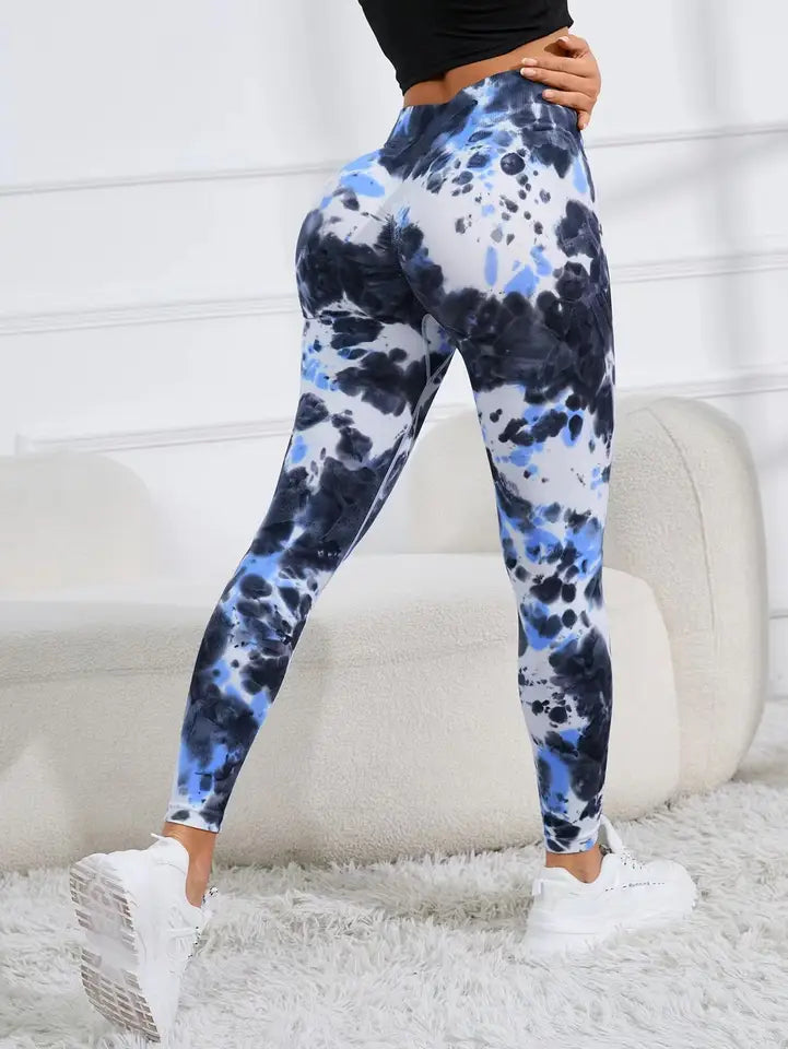 Licras Tie Dye Push Up sin costura-0001