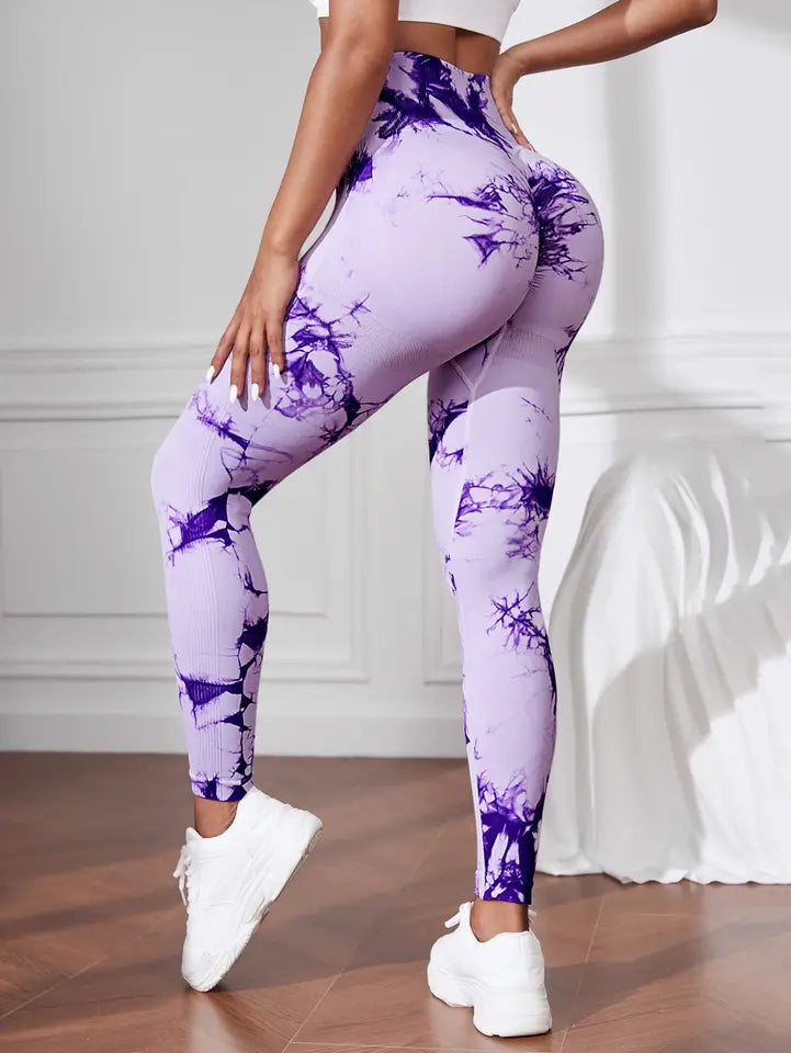 Licras Tie Dye Push Up sin costura-0001