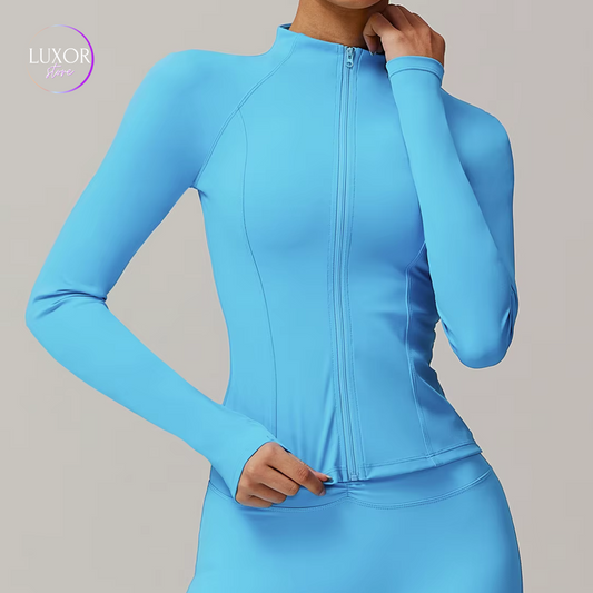 Chaqueta Deportiva con Cremallera y Cuello Alto-0026