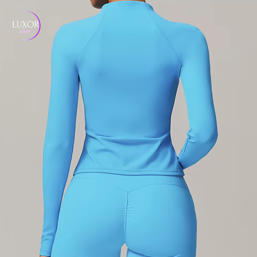 Chaqueta Deportiva con Cremallera y Cuello Alto-0026