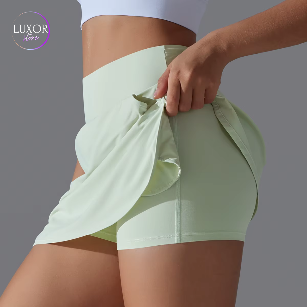 Falda Short Ligera Con Bolsillos Laterales-0019