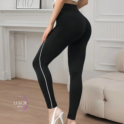 Leggings Bota Ajustada con Línea Blanca-0016