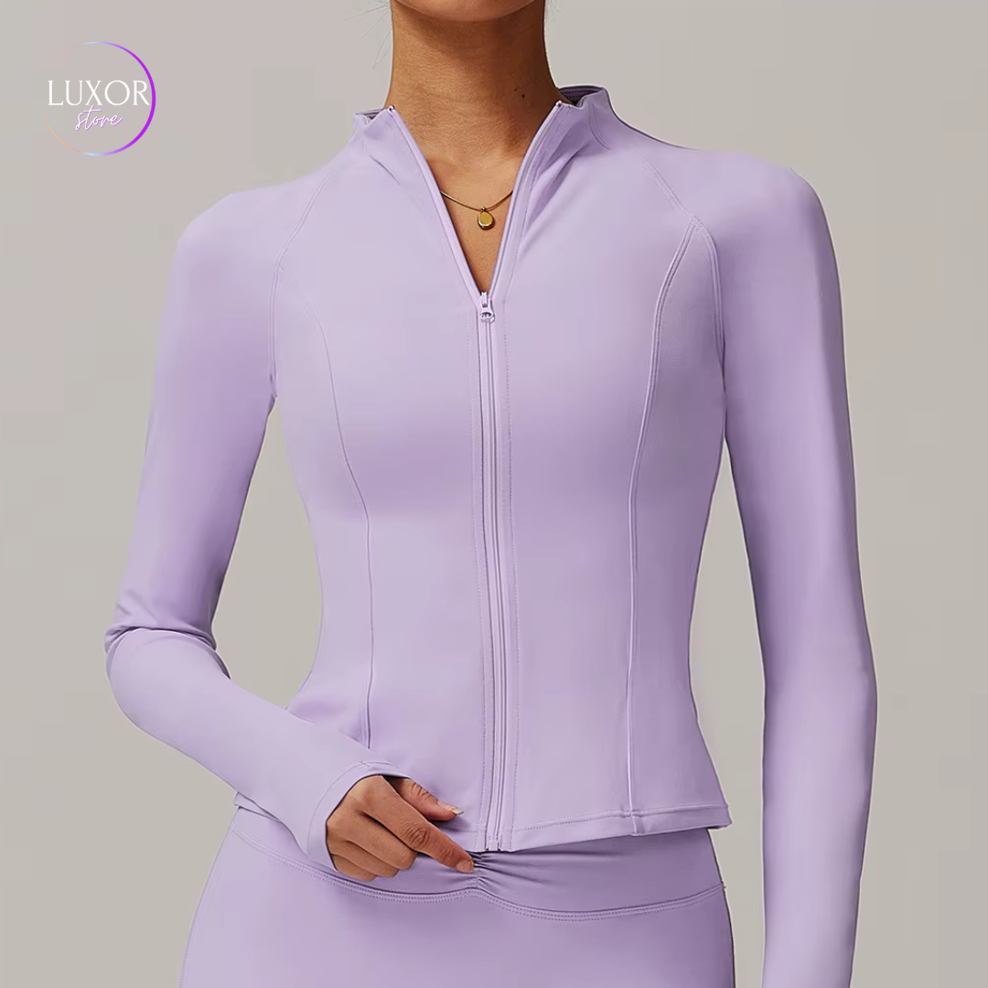 Chaqueta Deportiva con Cremallera y Cuello Alto-0026