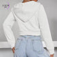 Buzo Blanco Crop con Capucha-0017