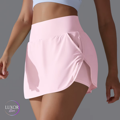 Falda Short Ligera Con Bolsillos Laterales-0019