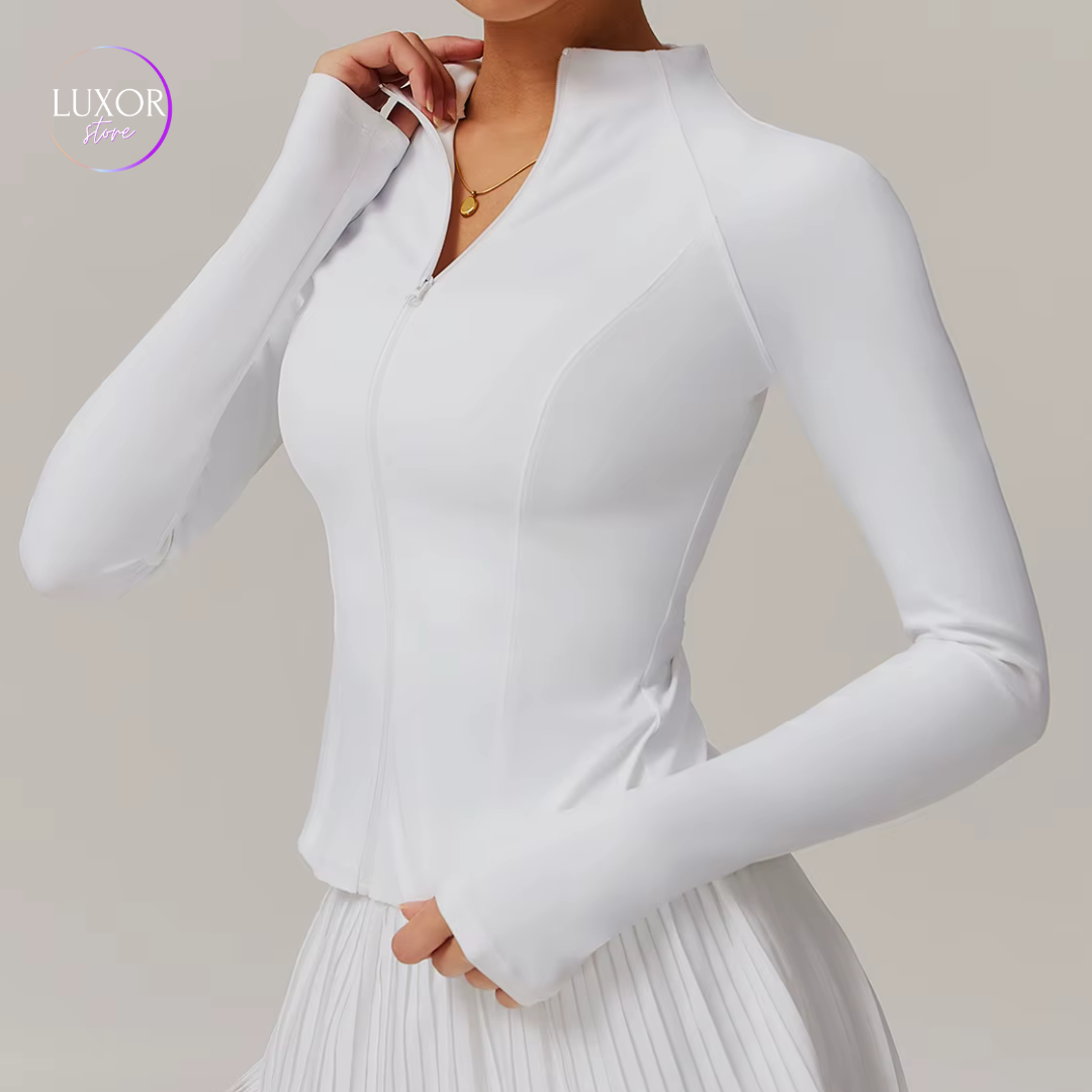 Chaqueta Deportiva con Cremallera y Cuello Alto-0026