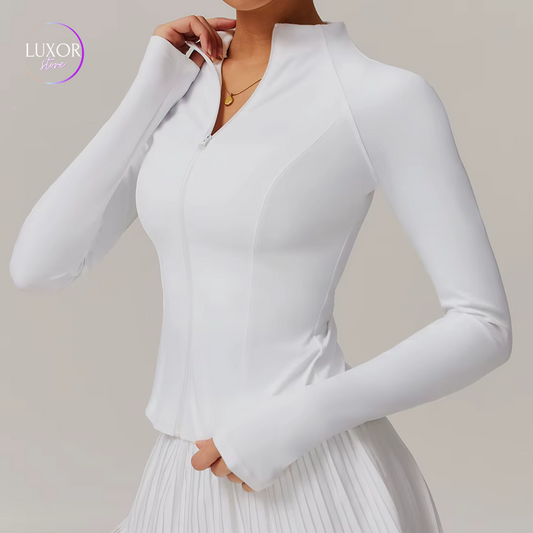 Chaqueta Deportiva con Cremallera y Cuello Alto-0026