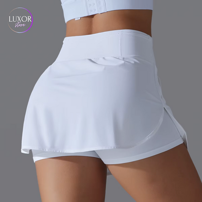 Falda Short Ligera Con Bolsillos Laterales-0019