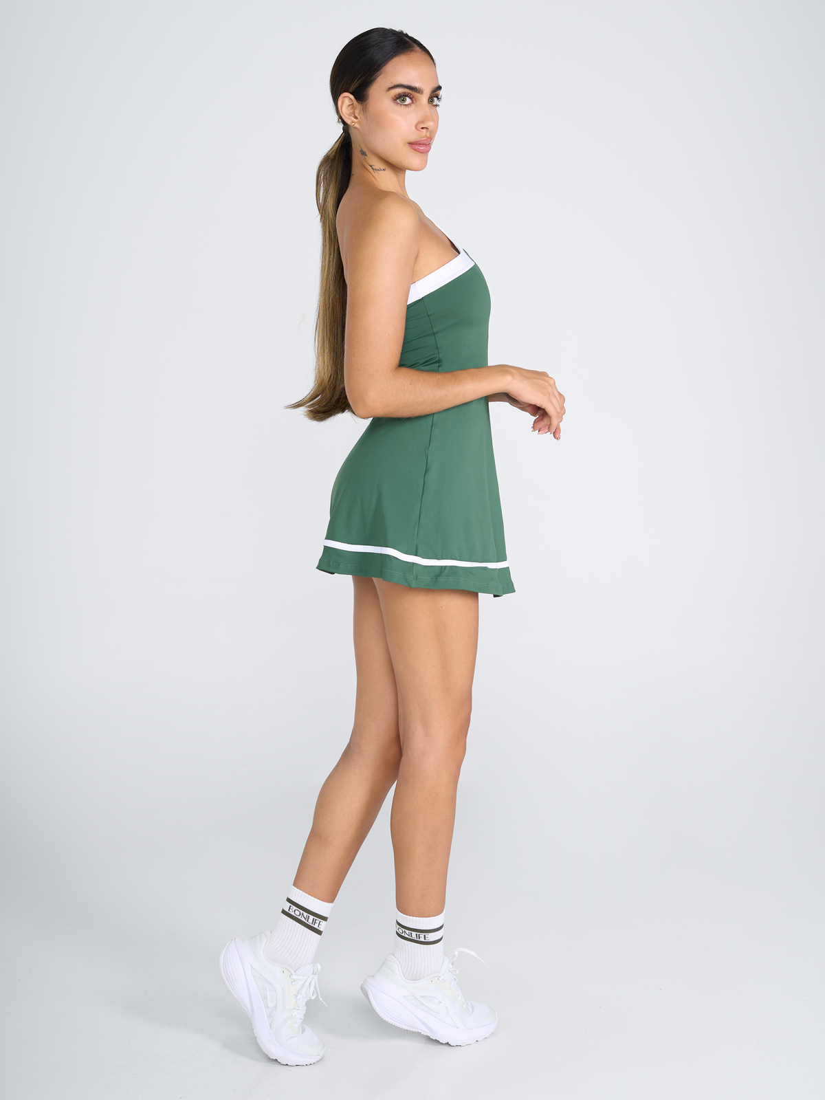 VESTIDO HALO | Escote Asimétrico con Short Interno – 7166